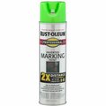 Rust-Oleum Inverted Marking Paint, 15 Oz, Fluorescent Green 266574